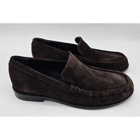 Vince Men Miles Suede Moccasin-style Loafer Slip on Shoes Cocoa Brown Size 8M main image 6